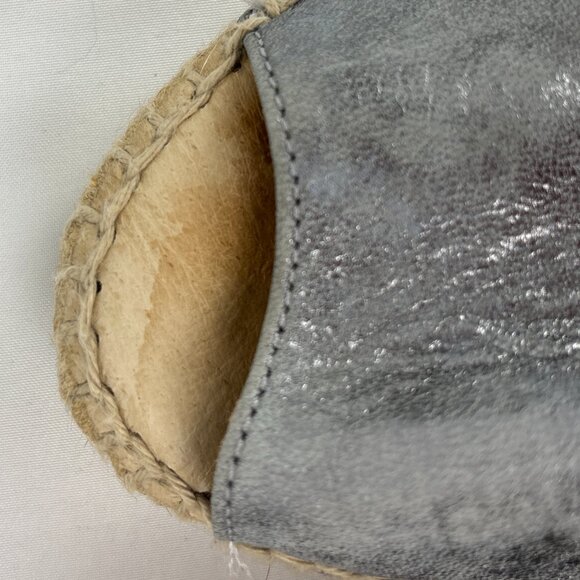 Kanna Espadrille Sandals Women’s 41 Metallic Silver Crisscross Slingback Spain - Picture 16 of 16